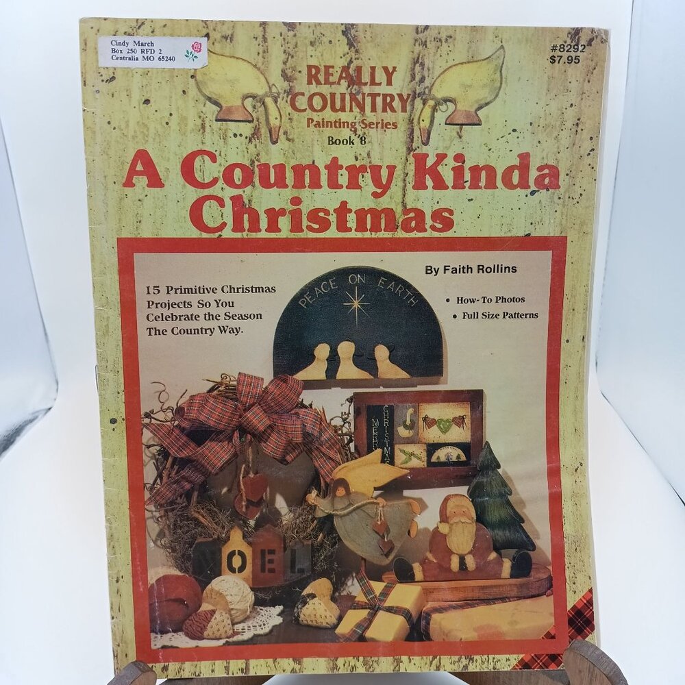 A Country Kinda Christmas by Faith Rollins 1987 Tole Painting, Vintage Arts